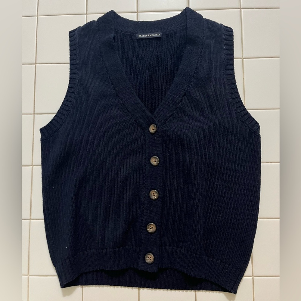 NEW Brandy Melville Navy Sweater Vest